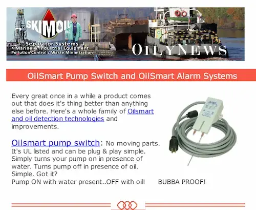 Oily News: — OilSmart Pump Switch and OilSmart Alarm Systems