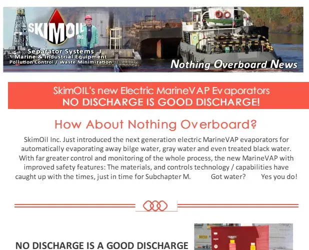 Oily News: — NO DISCHARGE IS GOOD DISCHARGE!